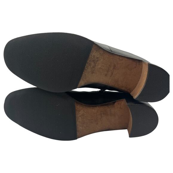 Hermes Vintage Side Zip Block Heel Leather Ankle Boots Black Size 36 / 6 - Picture 9 of 10